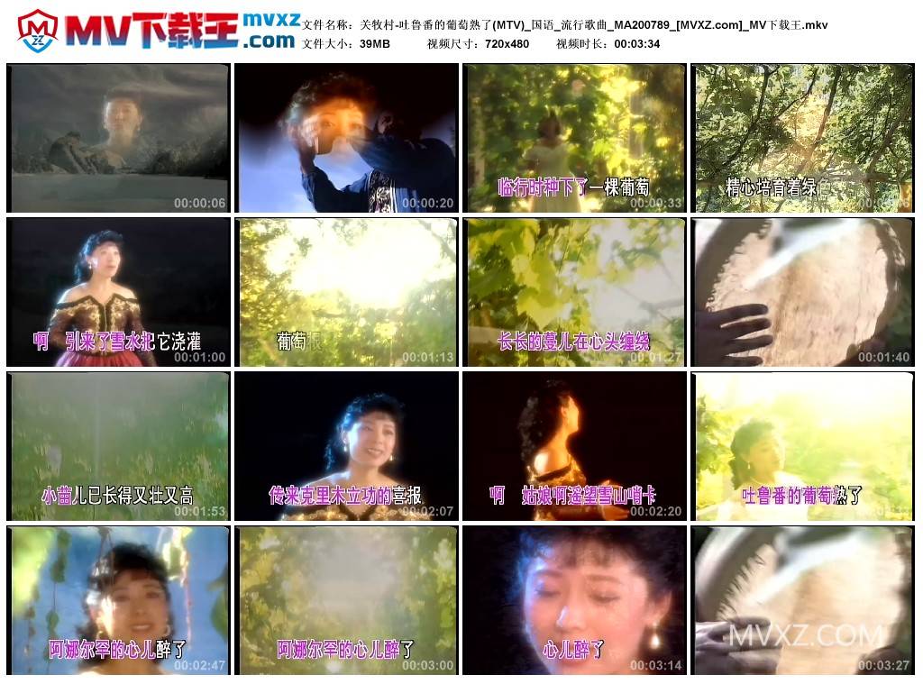 关牧村-吐鲁番的葡萄熟了(MTV)_国语_流行歌曲_MA200789